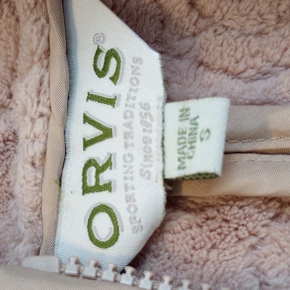 Orvis Womens Quilted Vest Sz S Beige Zipper Outdoor Cozy Warm Tan Comfy Layer - Picture 2 of 8